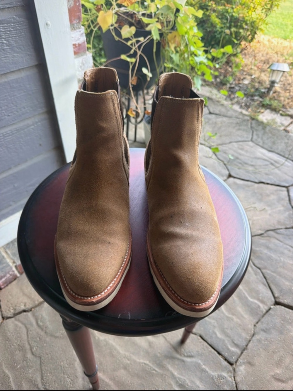 Tecovas Suede Chelsea Boots in Tan Suede